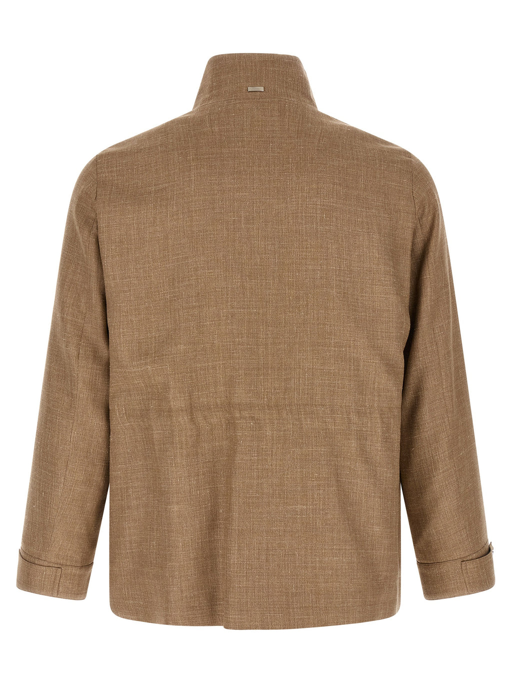 Herno Beige Wool Full-Length Jacket