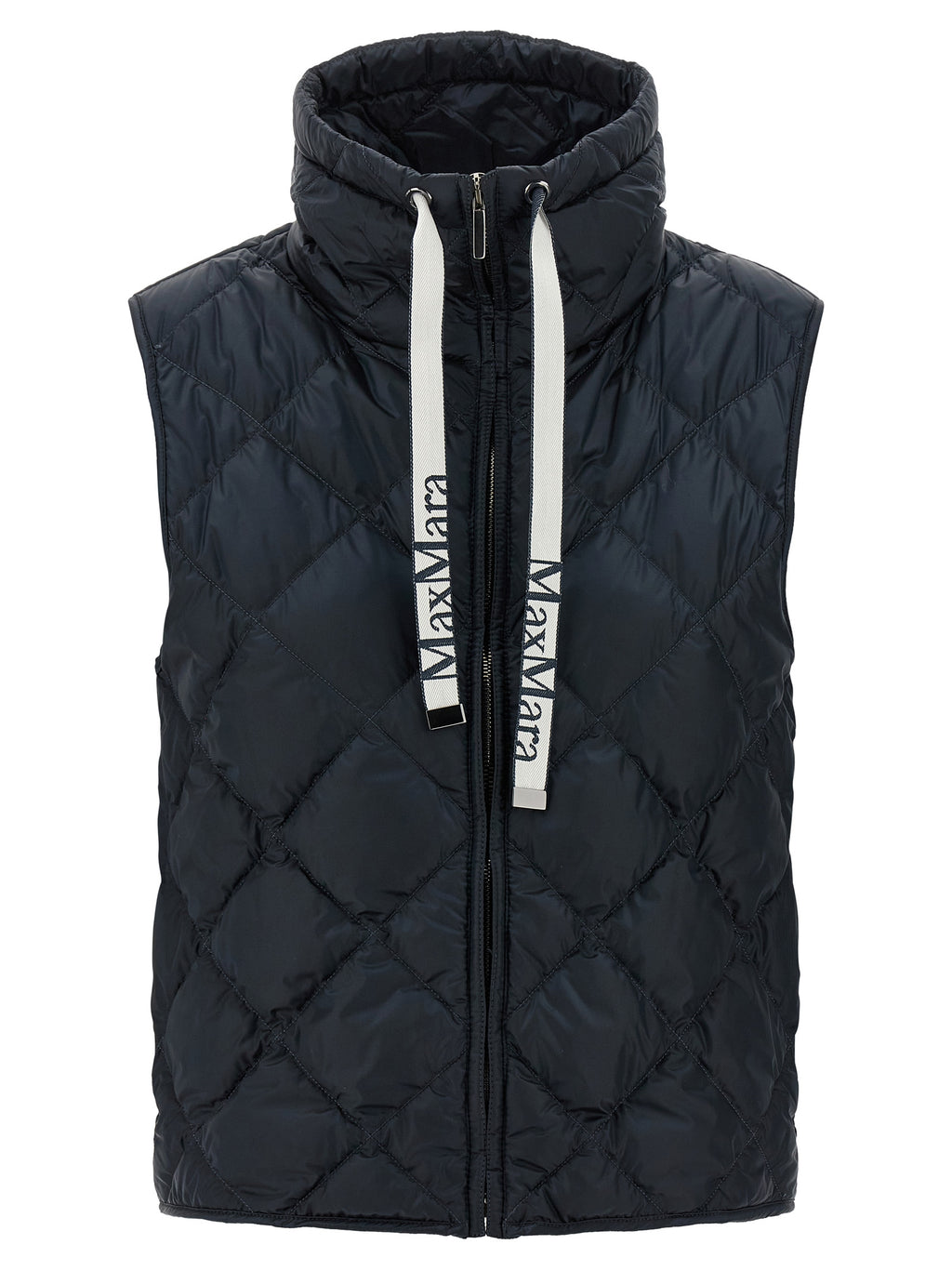 Max Mara Blue Polyamide Sleeveless Jacket