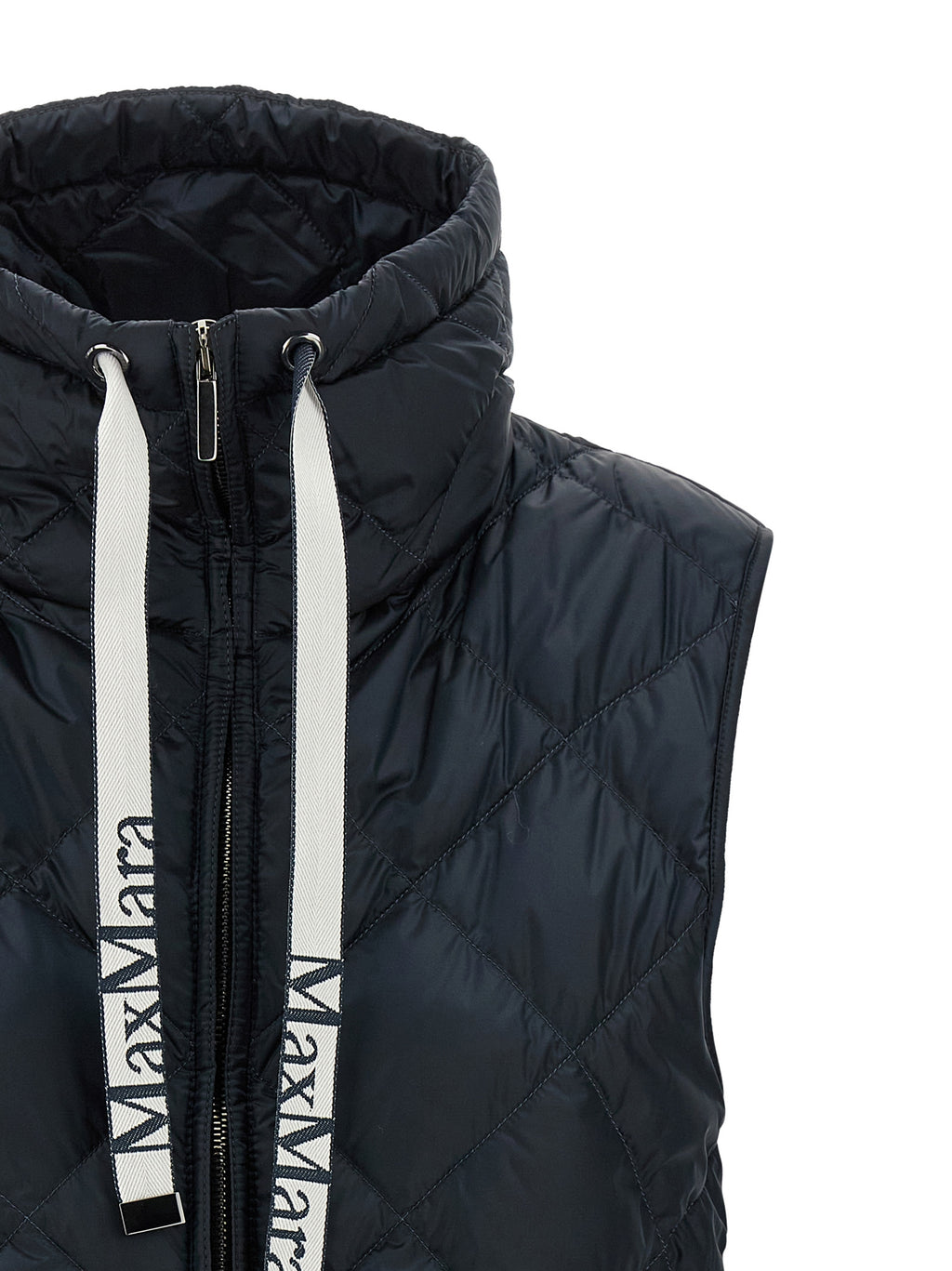 Max Mara Blue Polyamide Sleeveless Jacket