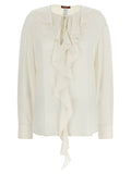 Max Mara White Silk Blouse