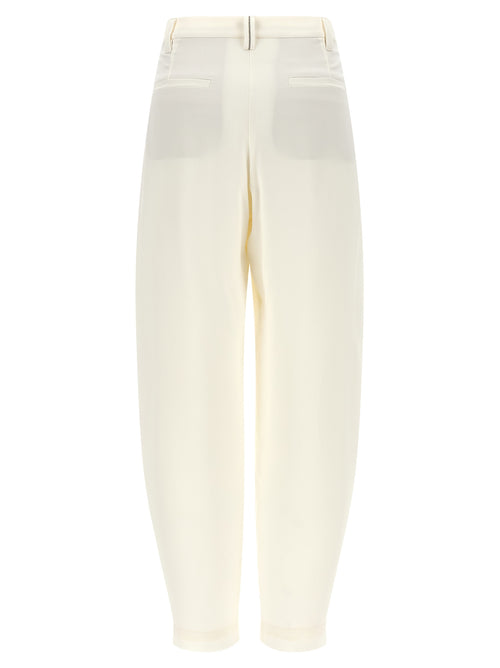 Brunello Cucinelli Beige Viskose Freizeithose