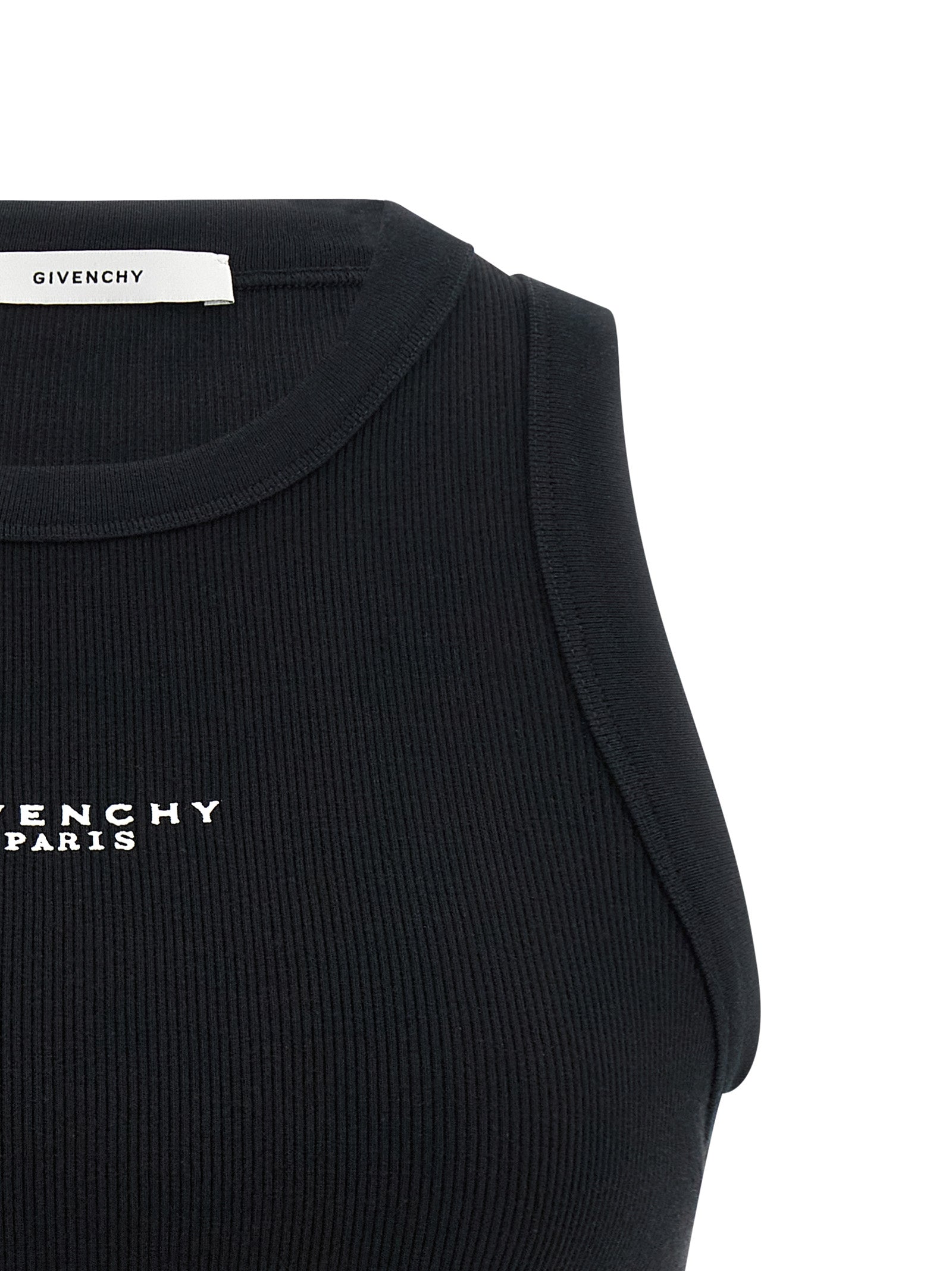 Givenchy Black Cotton Sleeveles T-Shirt