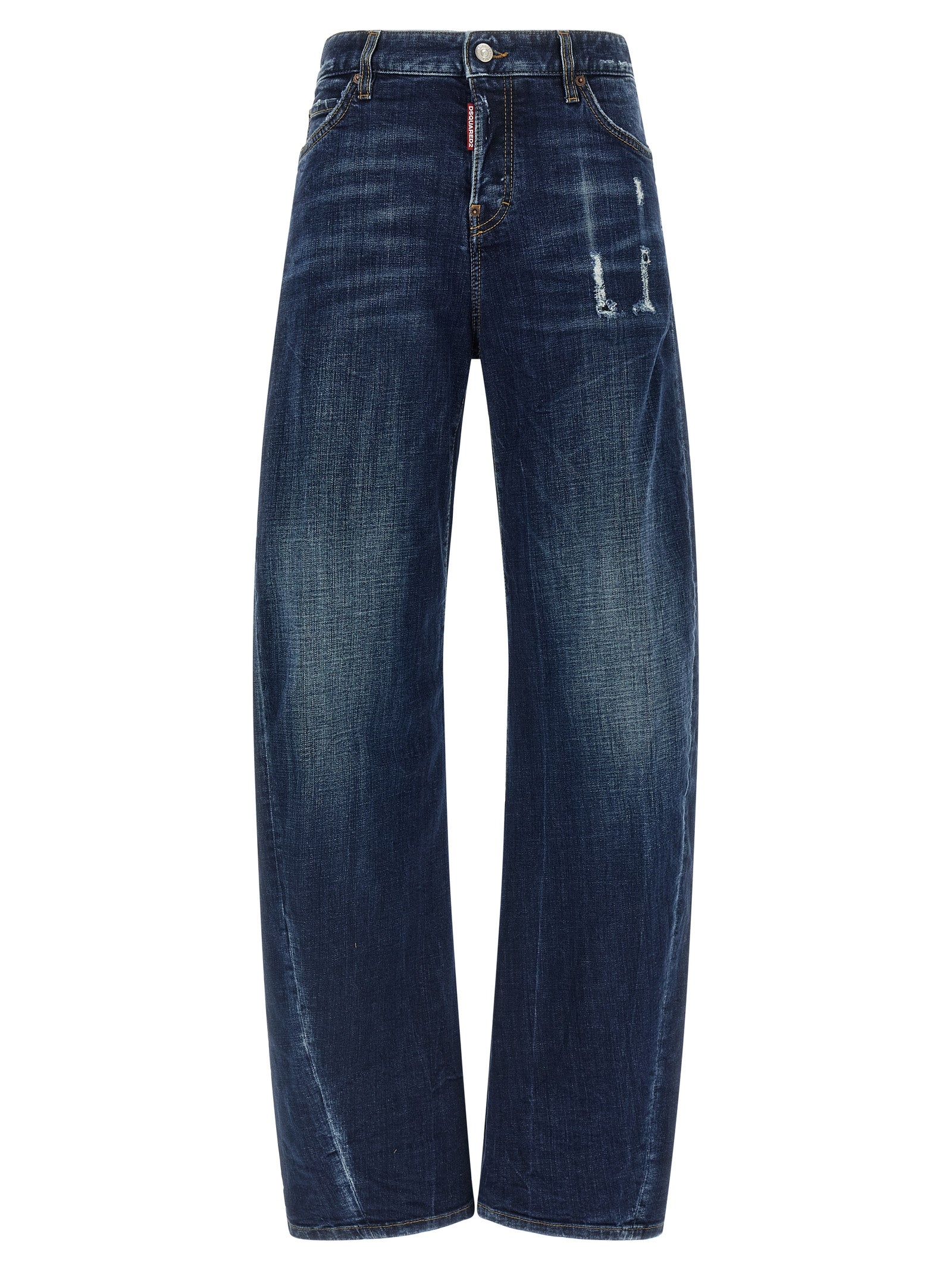 Dsquared² Blue Cotton Relaxed Fit Jeans