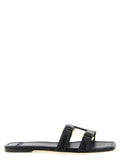 Elisabetta Franchi Black Lambskin Slides