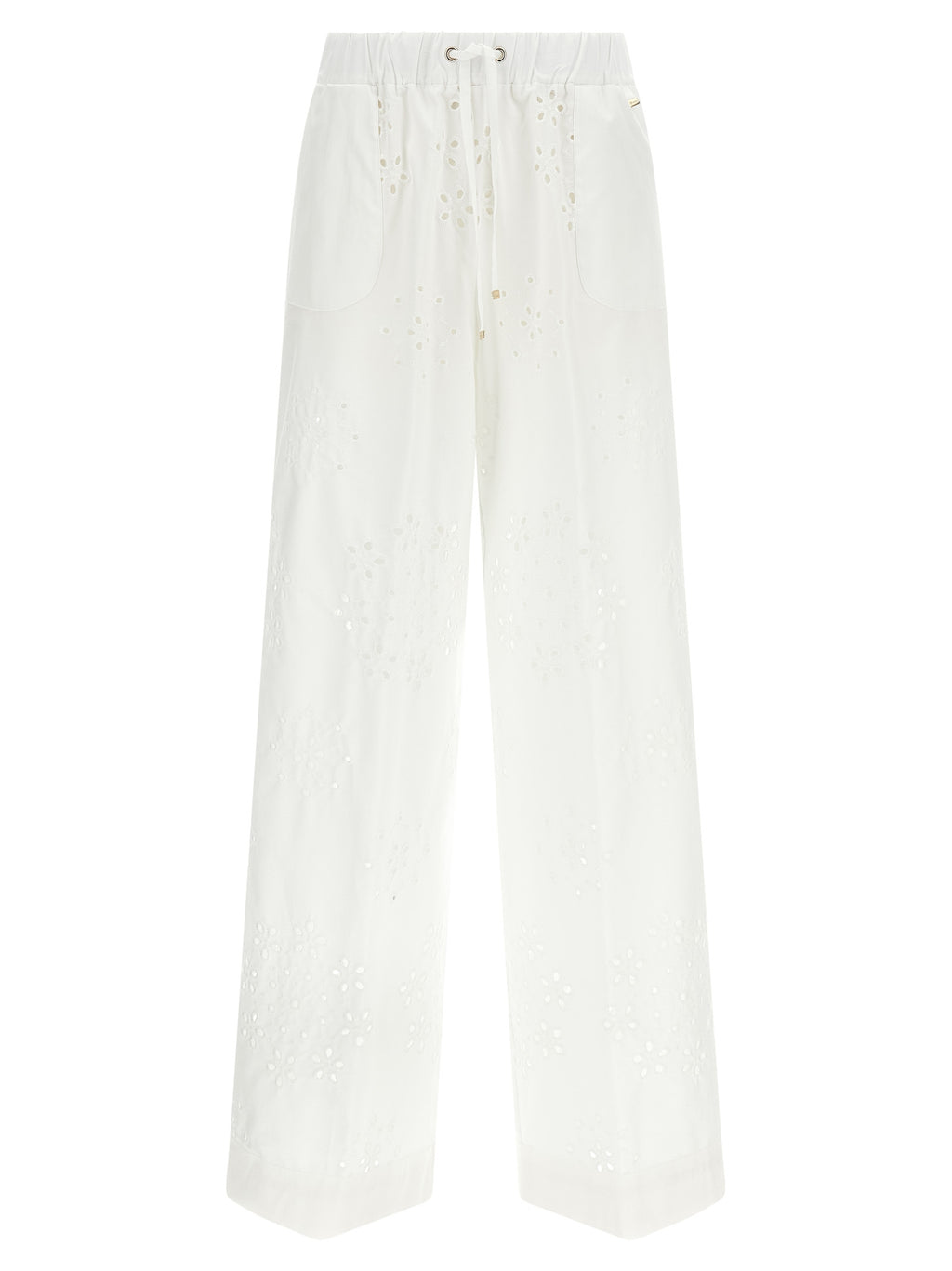 Herno White Cotton Casual Pants