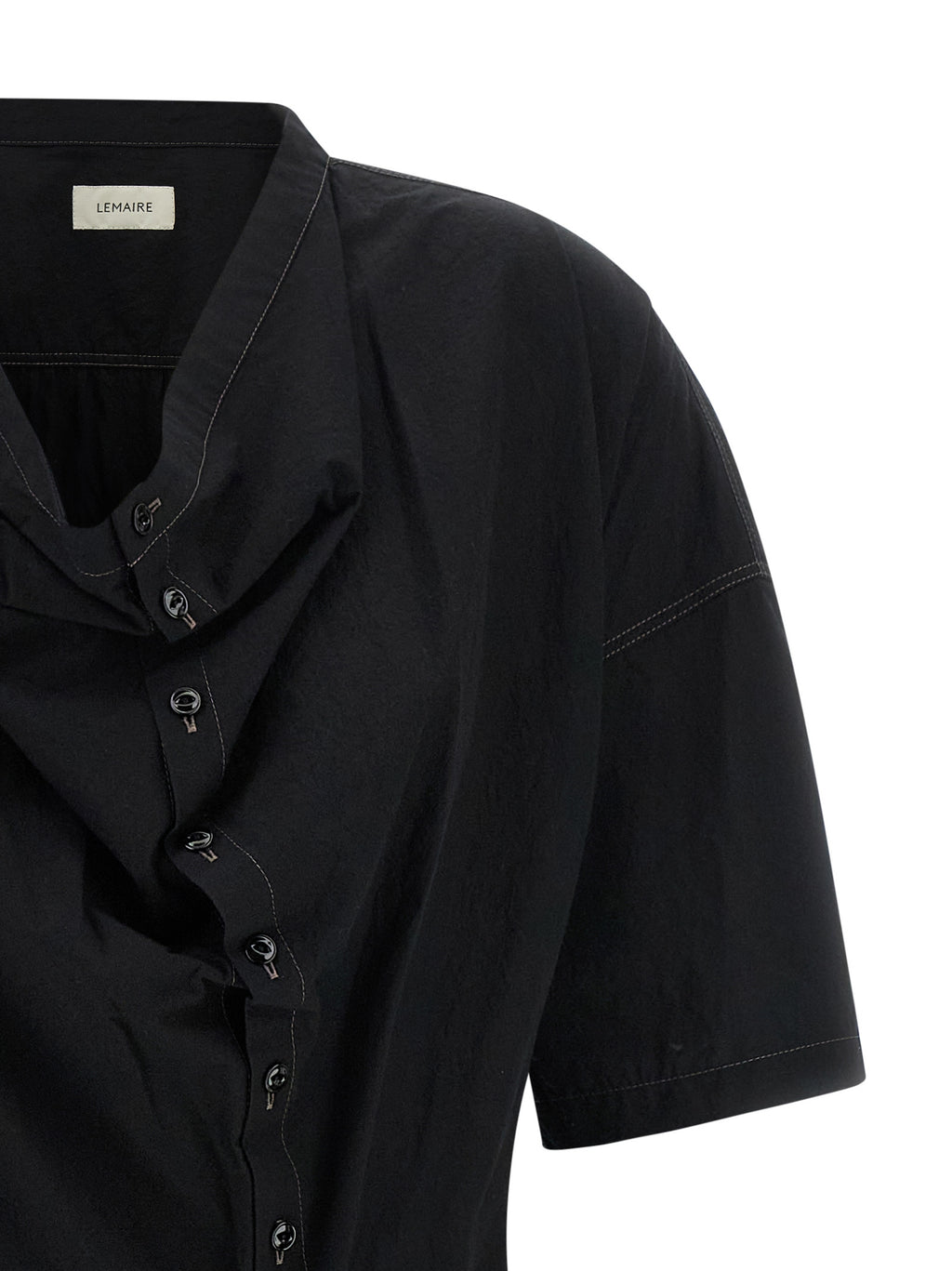 Lemaire Black Cotton Midi Dress
