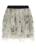 Max Mara Gray Silk Long Skirt