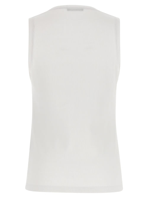 Balmain Weiße Baumwoll-Tanktops