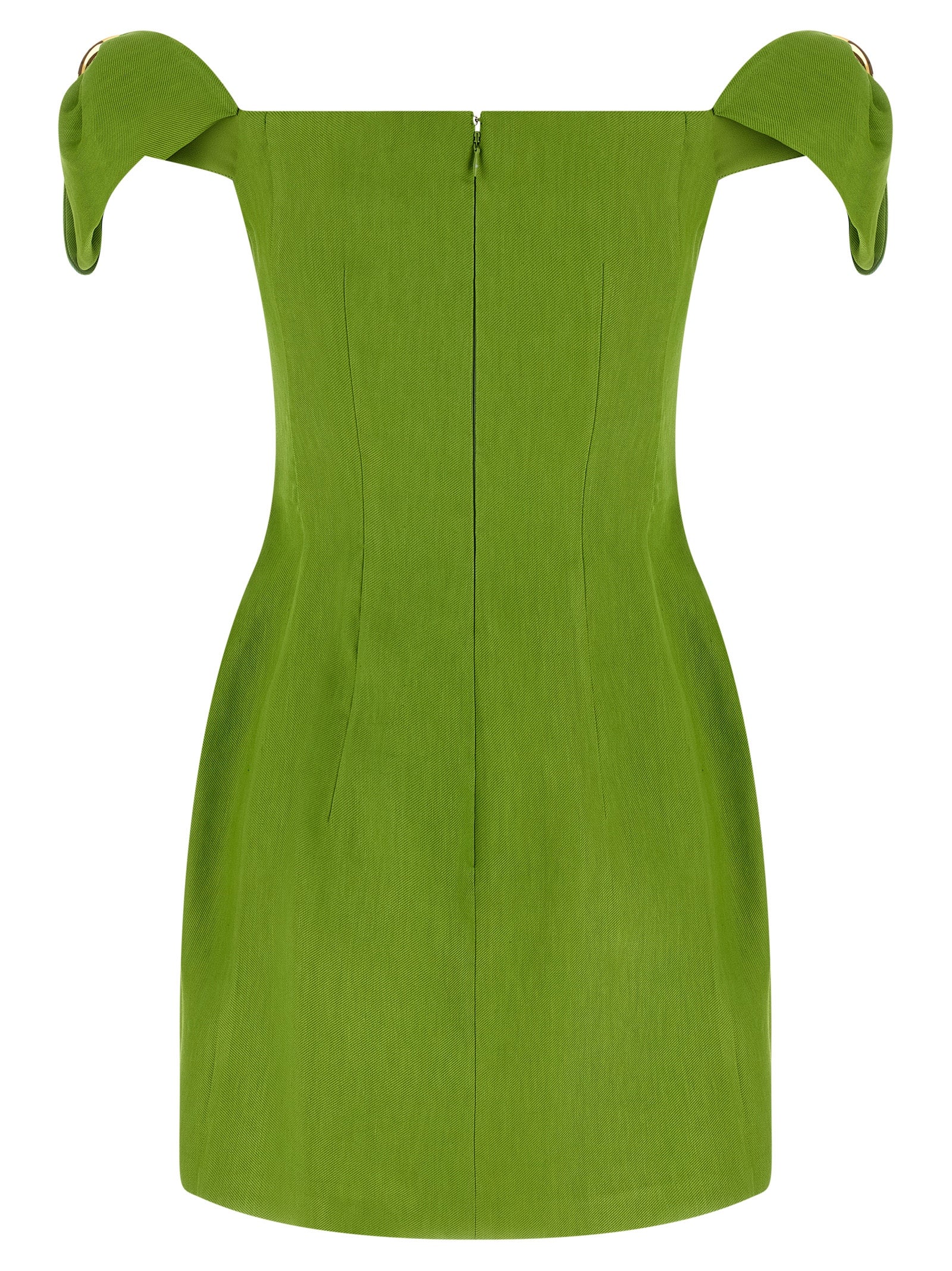 Elisabetta Franchi Bicolor Linen Short Dress