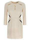 Elisabetta Franchi Bicolor Polyester Short Dress
