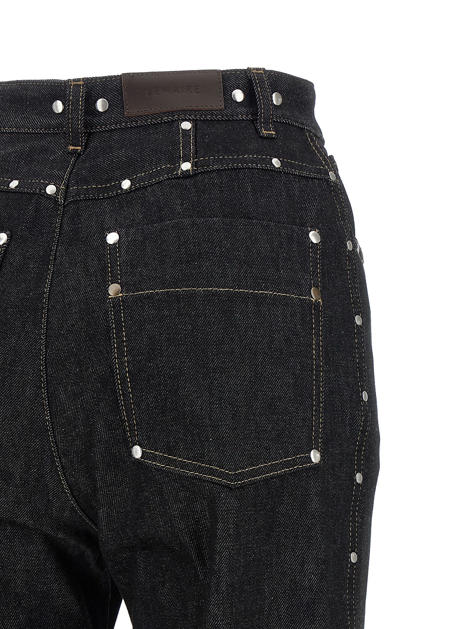 Lemaire Black Cotton High-Waisted Jean