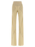 Rick Owens Beige Silk Flared Pants