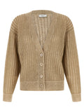 Peserico Beige Viscose Cardigan