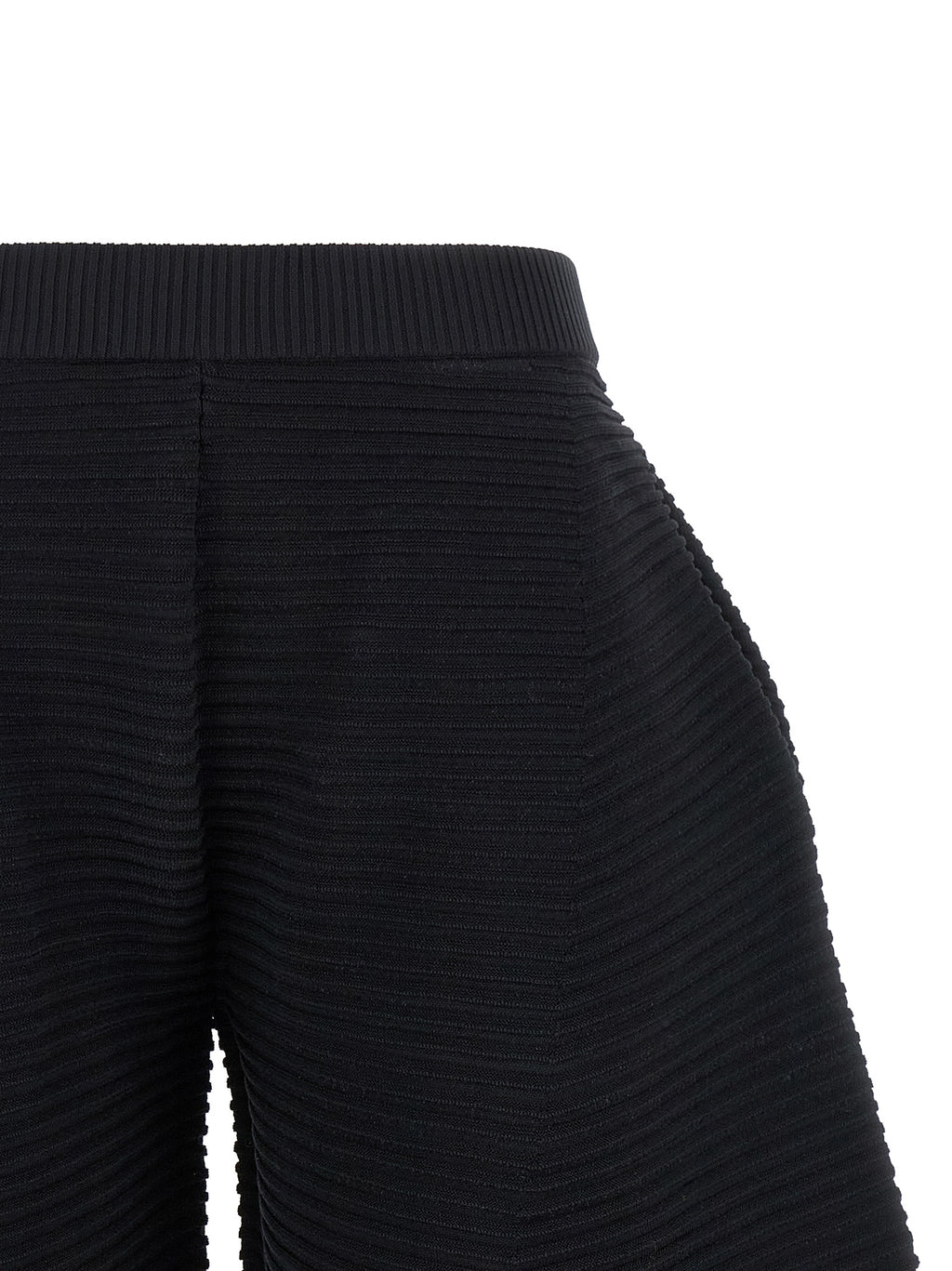 Issey Miyake Black Polyester Cropped Pants