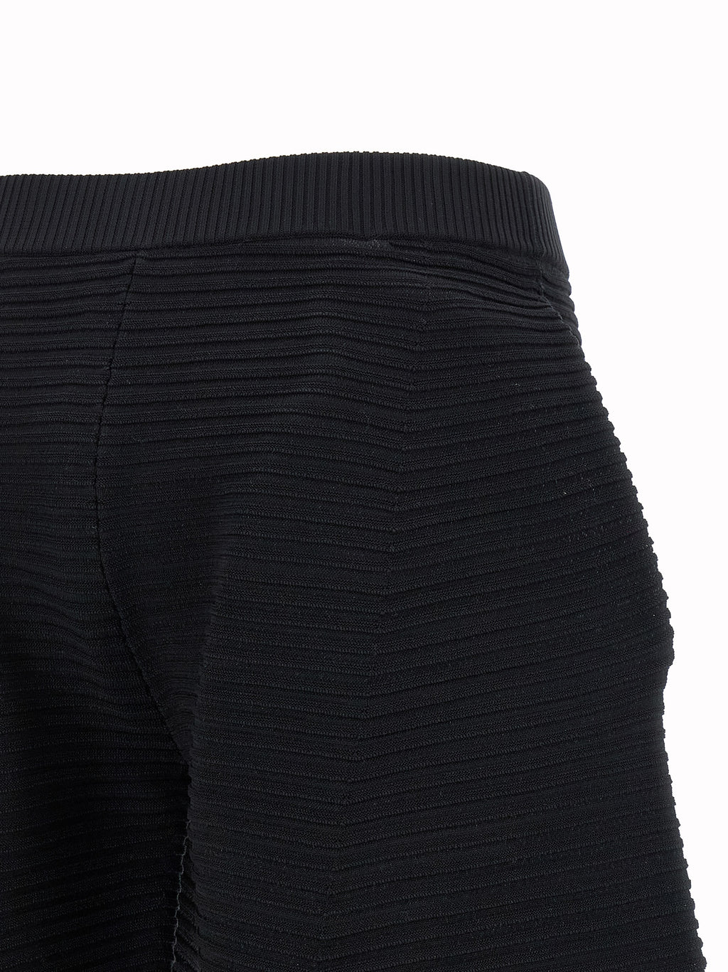 Issey Miyake Black Polyester Cropped Pants
