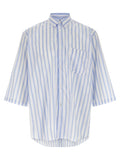 Comme Des Garçons Blue Cotton Blouse