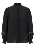 Kiton Black Linen Blouse