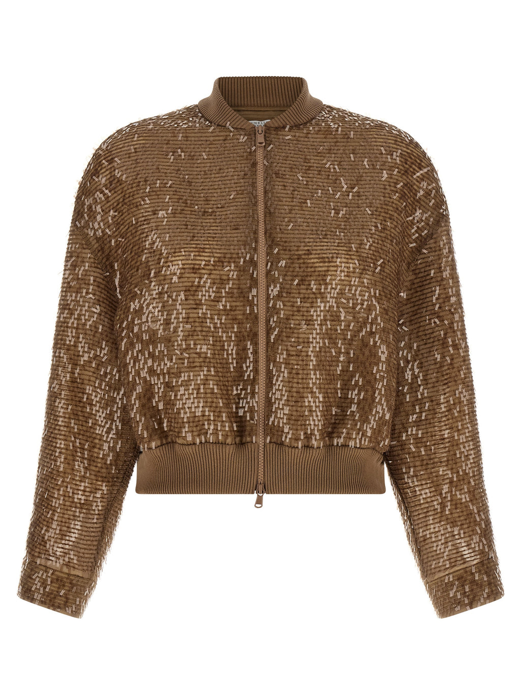Brunello Cucinelli Brown Silk Cardigan