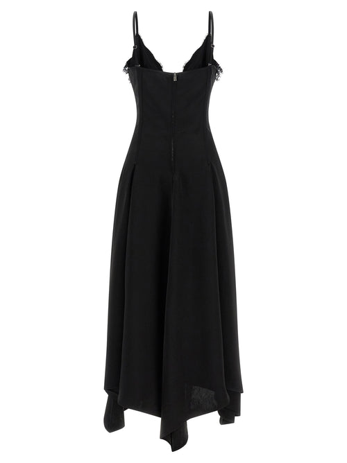 Alexander McQueen Black Acetate Long Dress