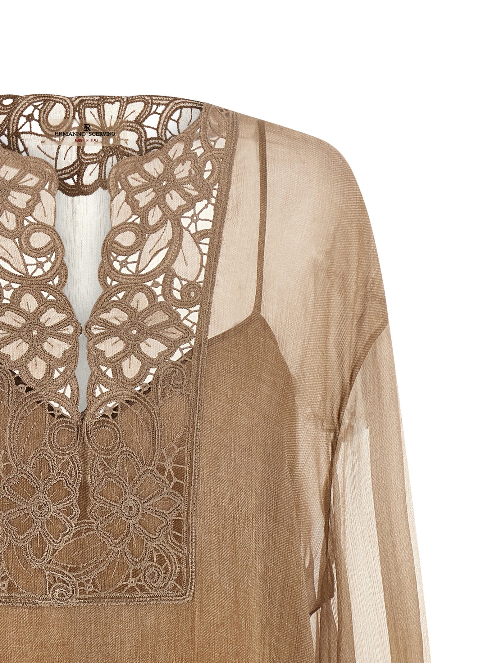 Ermanno Scervino Beige Silk Blouse