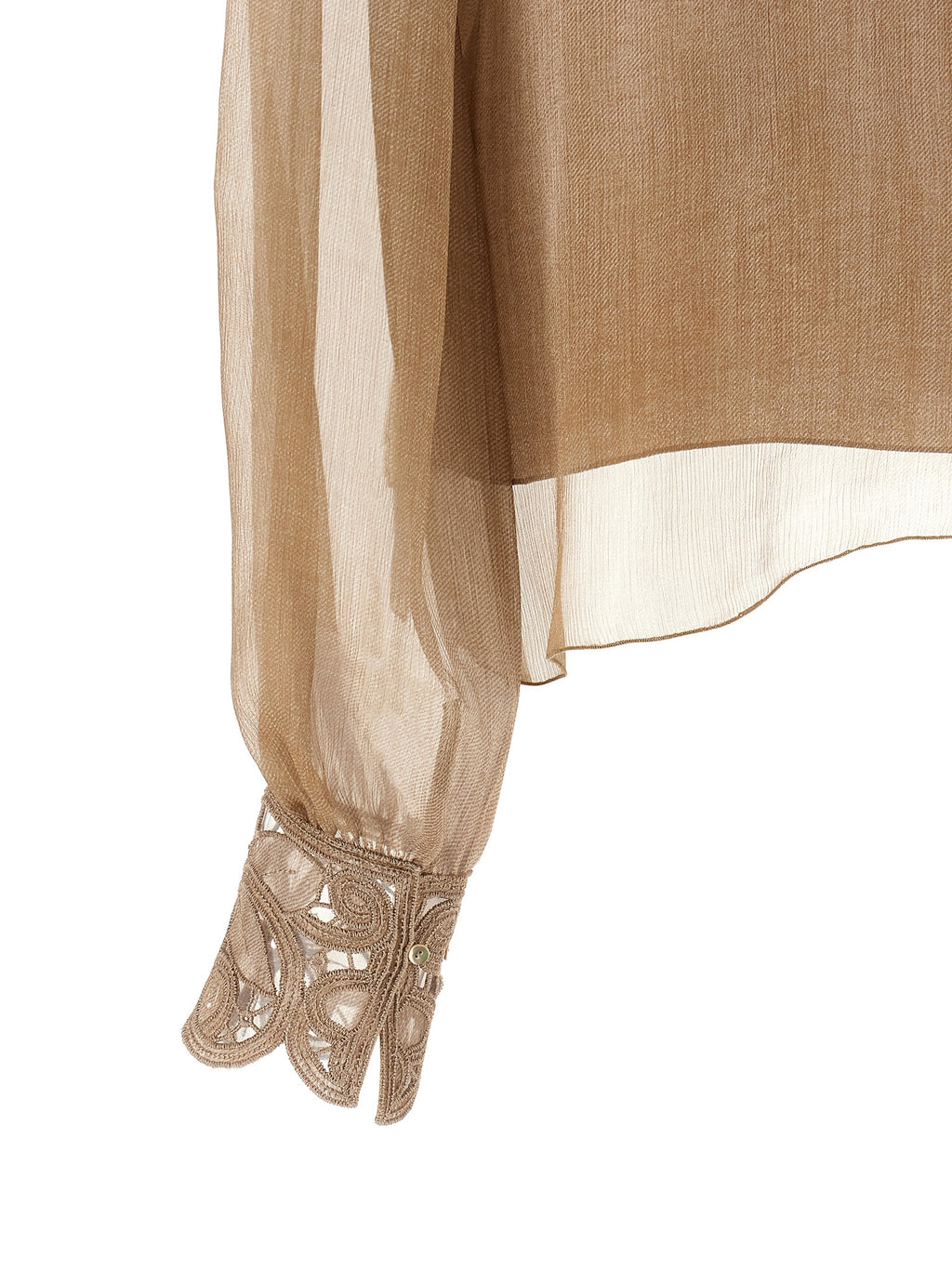 Ermanno Scervino Beige Silk Blouse