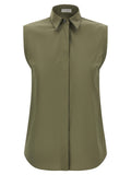 Brunello Cucinelli Bicolor Cotton Blouse