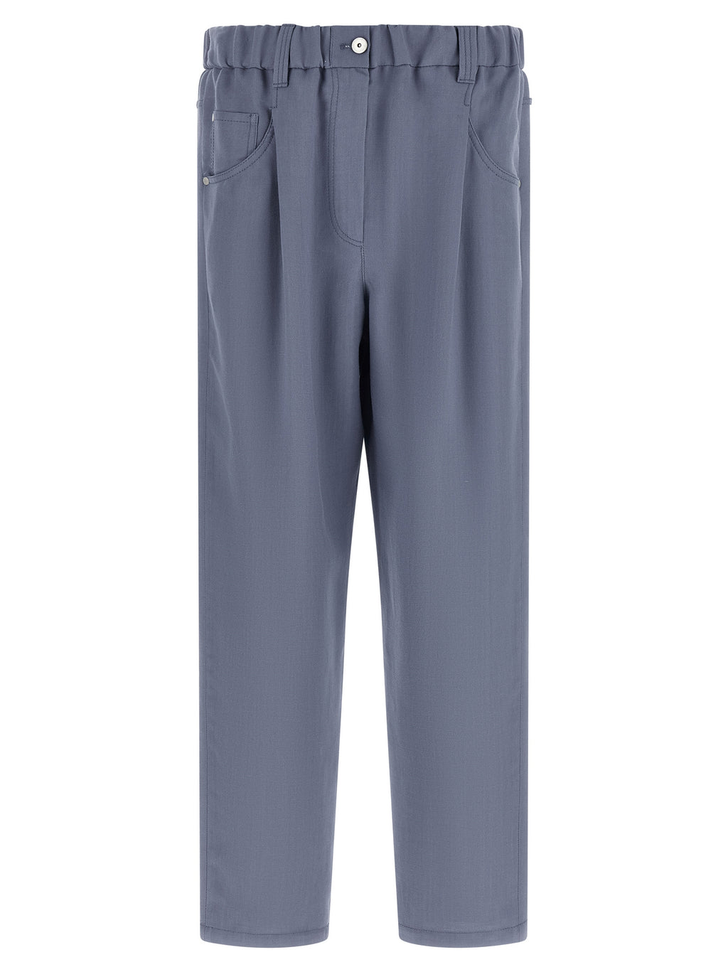 Brunello Cucinelli Blue Viscose Casual Pants