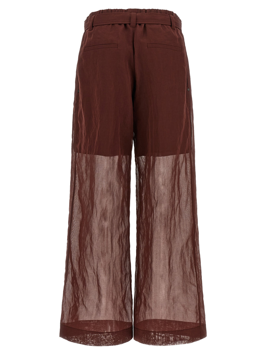 Brunello Cucinelli Bordeaux Cotton Flared Pants