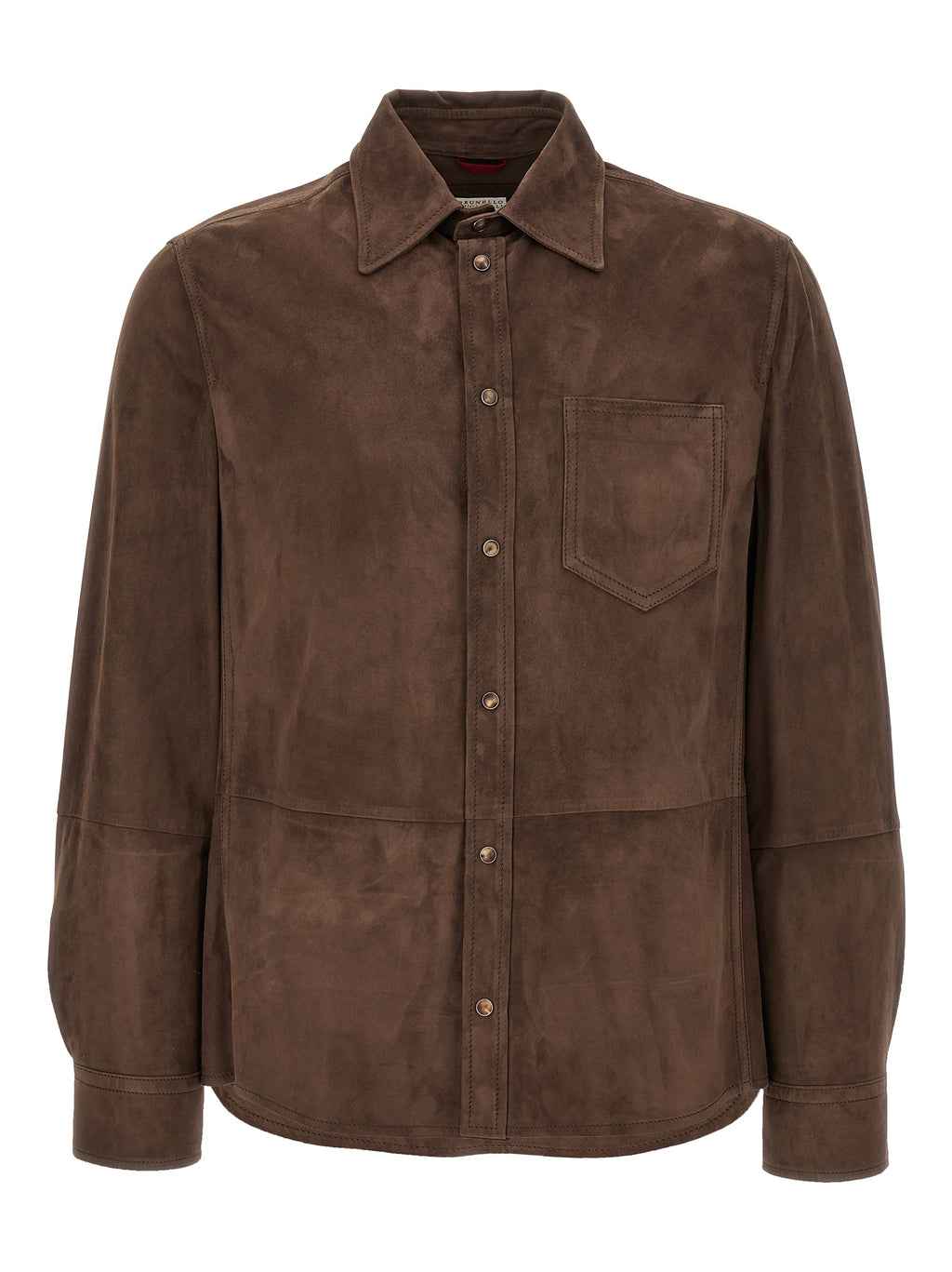 Brunello Cucinelli Brown Lamb Leather Blouse