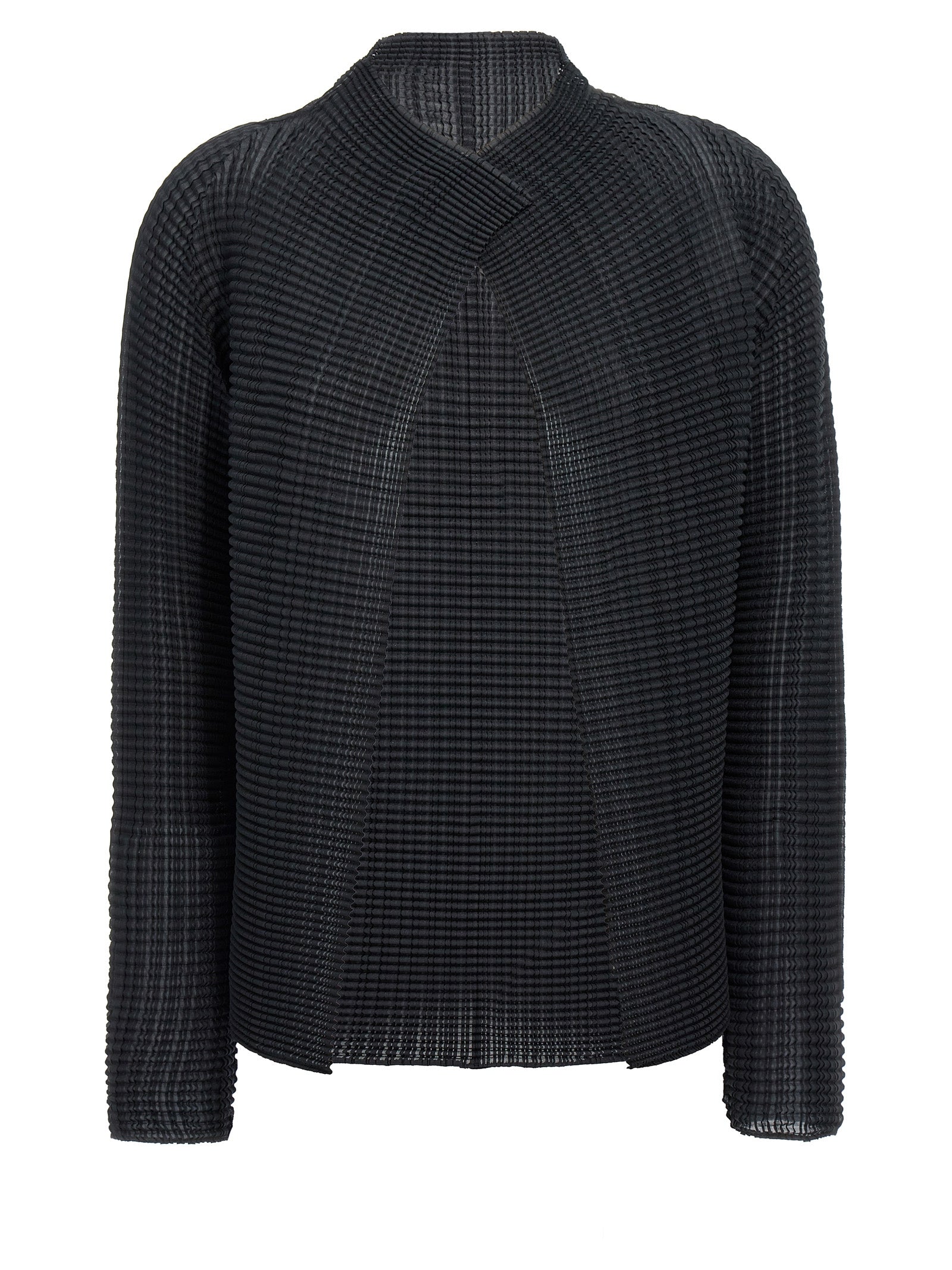 Issey Miyake Black Polyester Cardigan