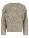 Brunello Cucinelli Beige Linen Cardigan
