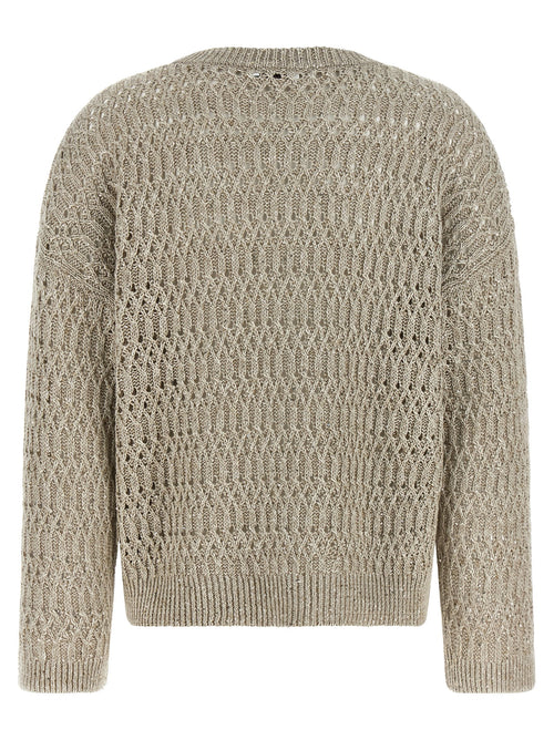 Brunello Cucinelli Beiger Leinen-Cardigan