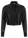 Elisabetta Franchi Black Cotton Blouse