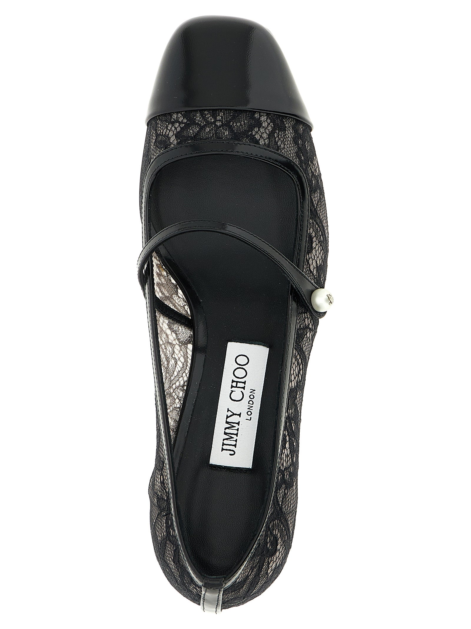 Jimmy Choo Black Tencel Mid Heel Pumps