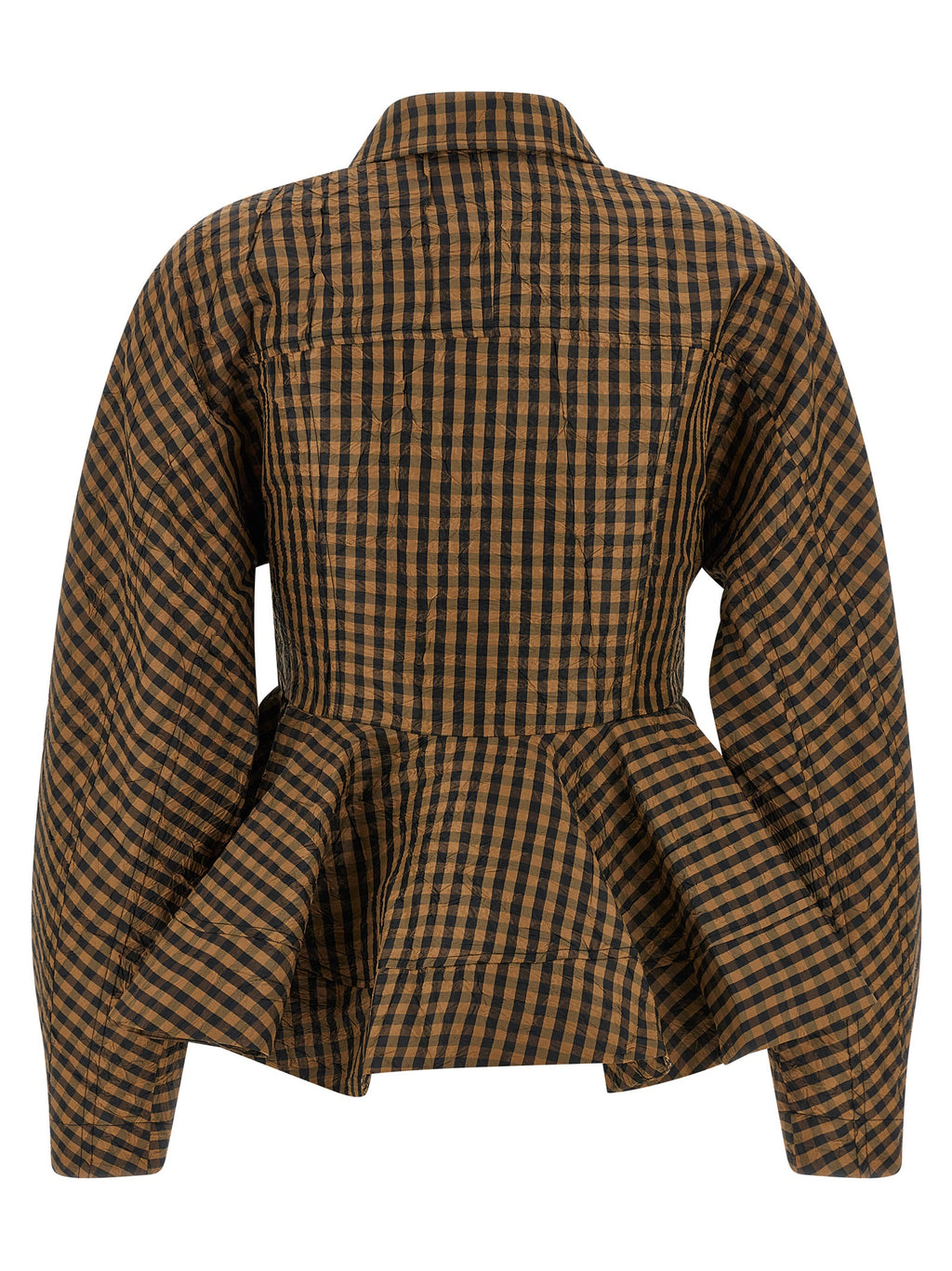 Ganni Brown Recycled Polyester Blouse