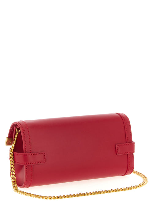 Balmain Clutch aus Kalbsleder in Fuchsia