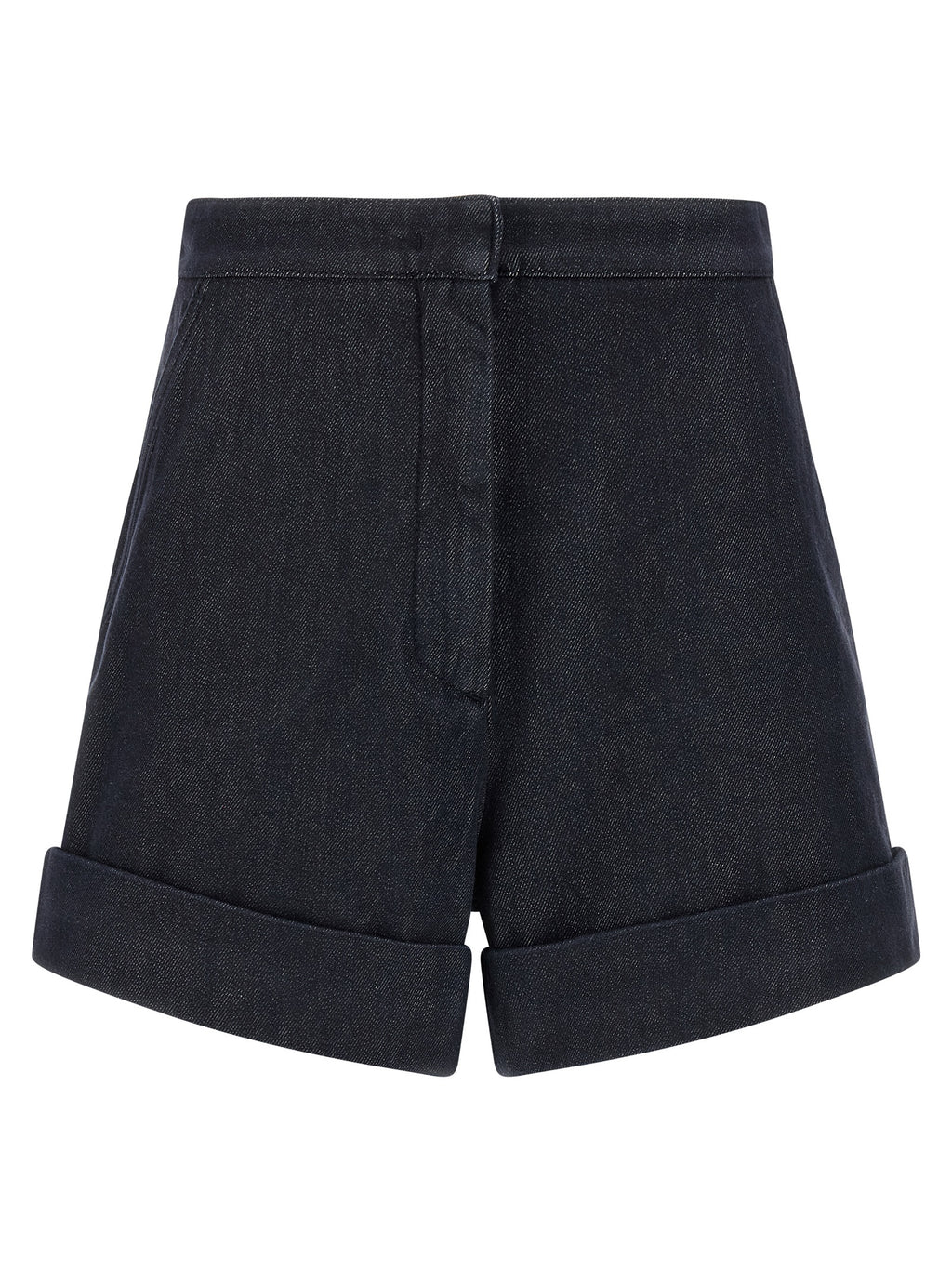 Max Mara Blue Cotton Bermuda Shorts