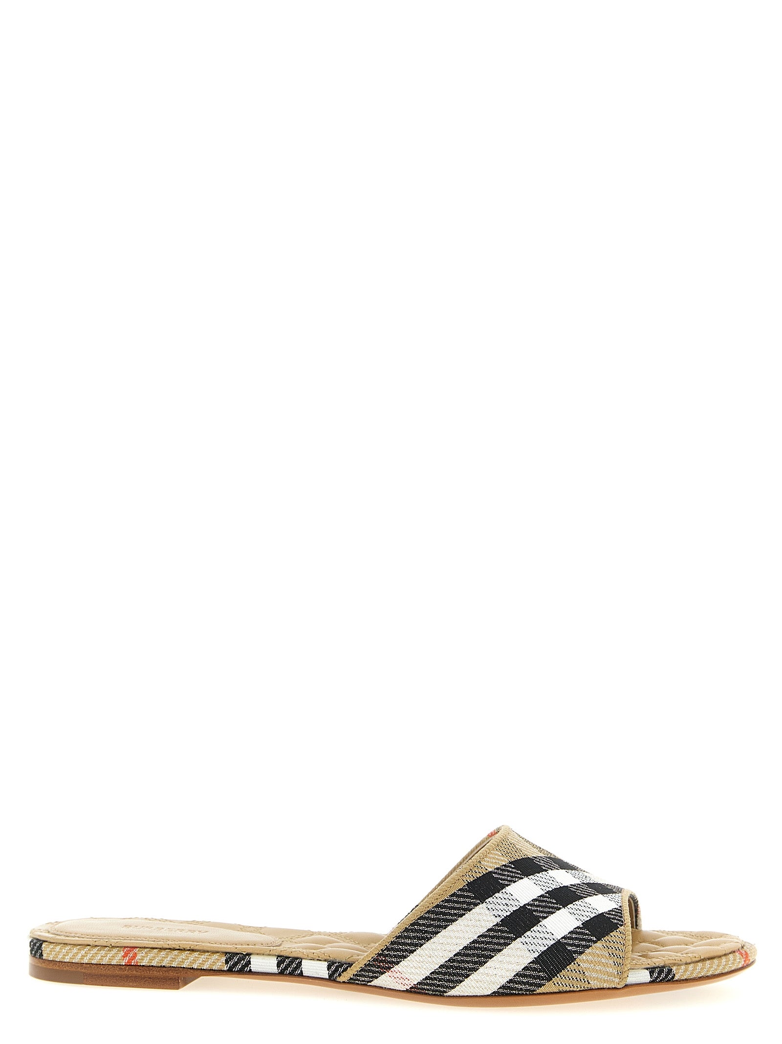 Burberry Beige Polyester Slides