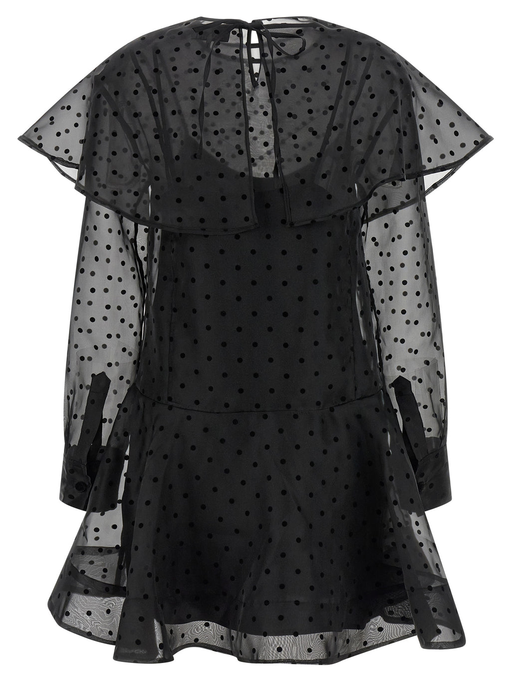Ganni Black Recycled Polyester Short Dress