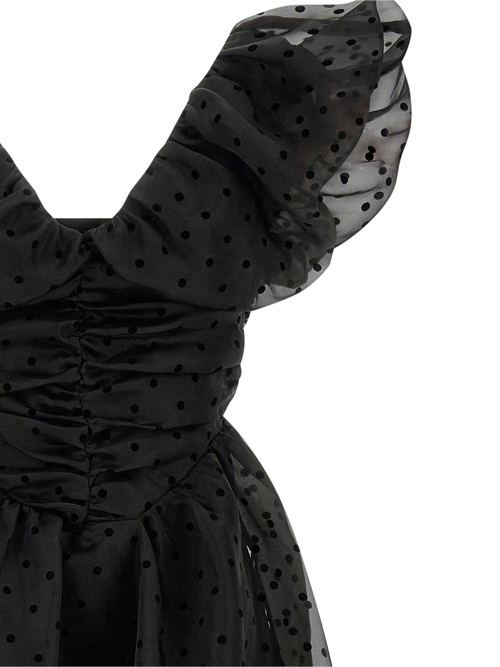 Ganni Black Recycled Polyester Midi Dress