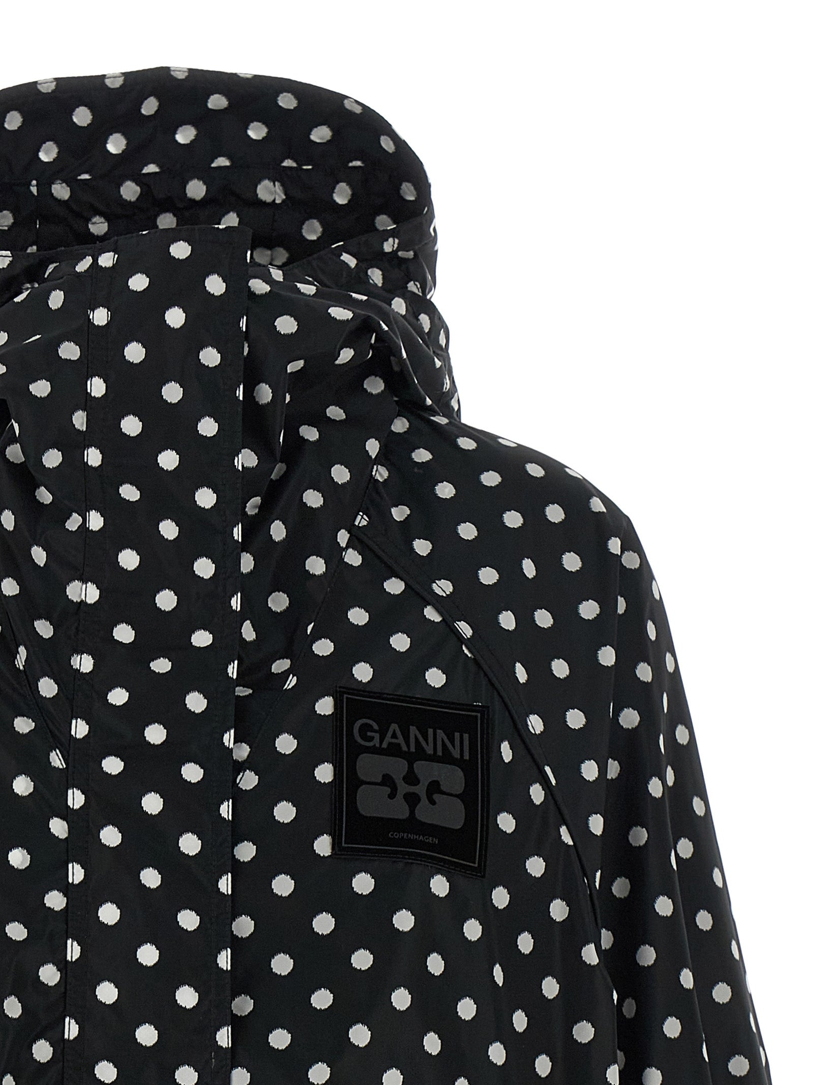 Ganni Bicolor Recycled Polyamide Shell Jacket