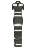 Coperni Bicolor Cotton Long Dress