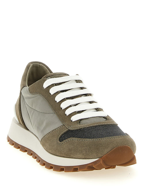 Brunello Cucinelli Bicolor-Sneakers aus Polyester