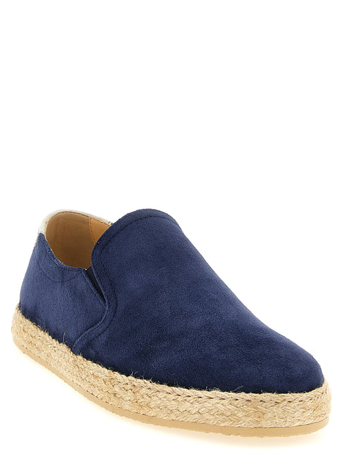 Brunello Cucinelli Espadrilles aus blauem Kalbsleder