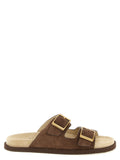 Brunello Cucinelli Brown Calfskin Slides