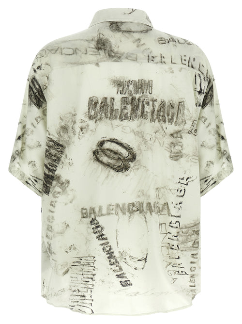 Balenciaga Bluse aus grauer Viskose