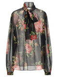 Dolce & Gabbana Black Silk Pattern Shirt