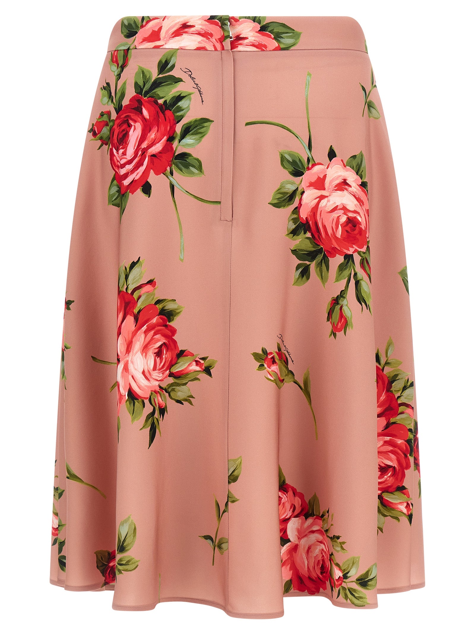 Dolce & Gabbana Multicolor Silk Midi Skirt
