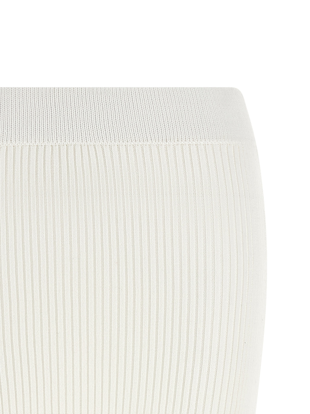 Ganni White Organic Cotton Midi Skirt