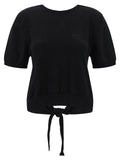 Ganni Black Organic Cotton Cardigan